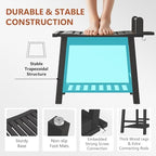 Bamboo Shower Benches for Inside Shower to Sit on, 2-Tier Shower Stool Waterproof with Arm, Heavy Duty Bathroom Bench with Storage Shelf and Shower Header Holder for Seniors, Disabled, Women, Black
