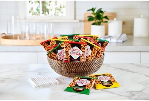 Dot's Homestyle Pretzels Variety Pack, Original, Honey Mustard, and Parmesan Garlic Twist Snack, 1oz Individually Sized Bags (18 Count)