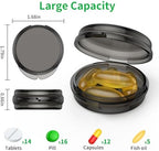 Small Pill Box, (8 Pack) Travel Pill Case Portable Daily Pill Organizer Mini Medicine Storage Container for Pocket Purse Cod Liver Oil Storage Box Earplug Case