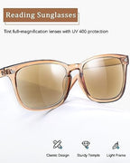 IGnaef Reading Sunglasses for Women Men, Full Lens readers Sunglasses UV400 Protection IF8082