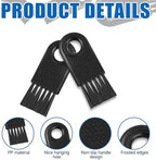 8 Pcs Shaver Cleaning Brush Set for Electric Hair Clippers - Razor Cleaner Nylon Hair Brush Set (Black)