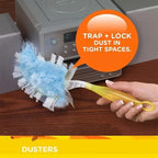 Disposable Duster,10 Pcs Multi-Surface Duster Electrostatic Replacement Head Detachable Handle, 180 Degree Dusters Refills, for Cleaning Home, Office, Blinds, Ceiling