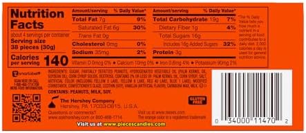 Reese's Pieces Peanut Butter Candies, 4-Ounce Boxes (Pack of 24)
