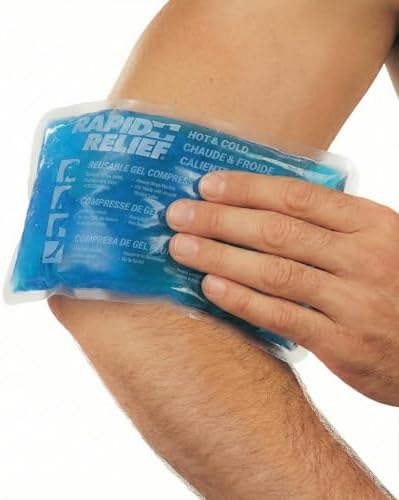 Rapid Relief Reusable Hot & Cold Gel Compress with Contour-Gel 9x11-Inch Large Cold Compress Blue Ice Pack for Injuries