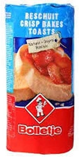 12 Count Bolletje Beschuit Original/Regular (Dutch Crispbakes/Dutch Rusk/Light Crisp Toast) 12 Roll ea 125gram 4.4oz