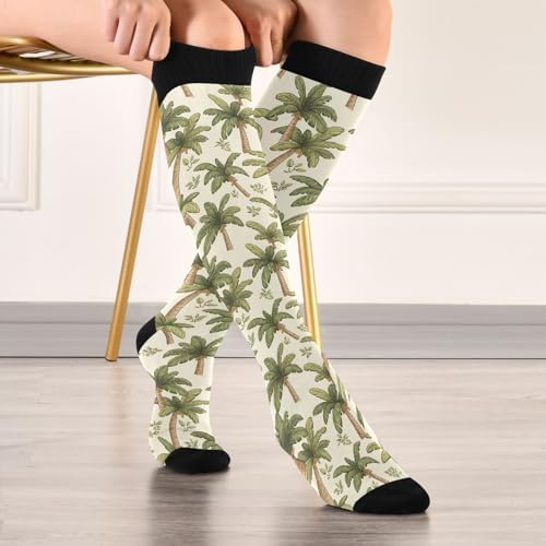 SUABO Compression Sock for Women Men Knee High Socks Circulation Long Socks for Running Travel