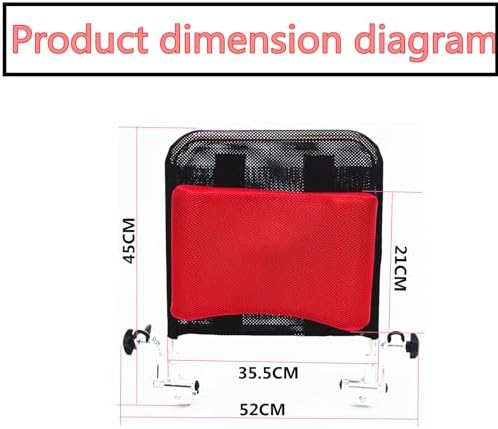 Wheelchair Headrest Neck Support Head Positioning Pillow Headrest for Wheelchair Post Surgery Neck Stabilizer Head Positioner Wheelchair Accessories for Seniors Adults(Red)