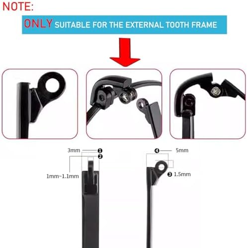 OPUGIT Metal Glasses Replacement Temple, Eyeglass Arms Legs Replacement, Glasses Repair Kit Universal Eyeglasses Replacement, DIY Temples for Glasses with Screws(1 Pair, Black)