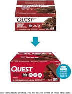 Quest Nutrition Chocolate Brownie Protein Bar, 20g Protein, 1g Sugar, 4g Net Carb, High Fiber, Gluten Free, Gluten Free, 12 Count
