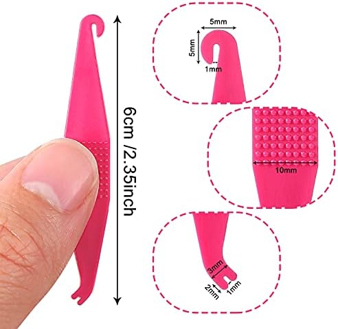 Nuanchu 50 Pcs Elastic Rubber Bands Placers for Braces Colorful Disposable Orthodontic Plastic Elastic Placer