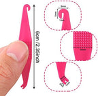 Nuanchu 50 Pcs Elastic Rubber Bands Placers for Braces Colorful Disposable Orthodontic Plastic Elastic Placer