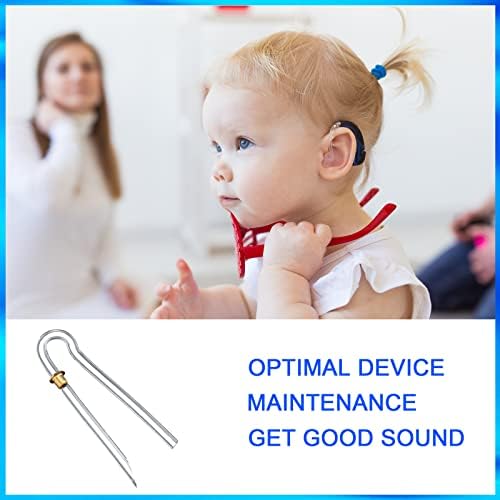 12 Pcs Hearing Aid Tubes Preformed BTE Earmold Tubing 3.5 x 2 mm Hearing Aid Replacement Tube with Gold Lock Amplifiers Ear Tubes