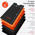 Infrared Sauna Blanket, Durable PU Leather Cover Detox & Relaxation at Home Adjustable Timer, Size 6 ft x 2.6 ft(Black)