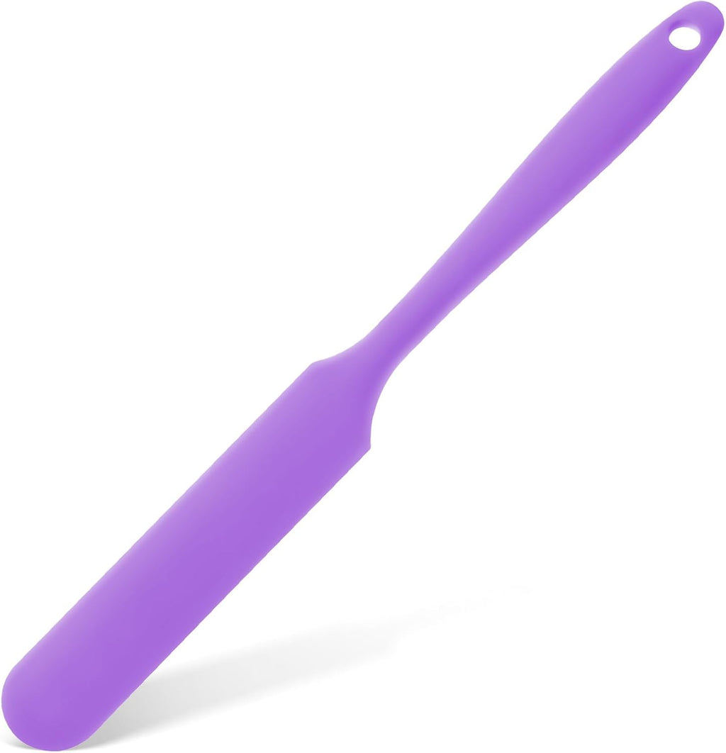 Patelai Non Stick Wax Spatulas Silicone Waxing Sticks Waxing Applicator Hair Removal Large Reusable Scraper Large Area Hard Wax Sticks for Home Salon Body Use Mixing Resin(Purple)