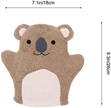 Kids Bath Mitts, 5 Pcs Cute Animal Washcloths Gloves, Bath Sponge Body Washcloth Mitt for Boys Girls Children Hand Bathing Shower