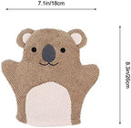 Kids Bath Mitts, 5 Pcs Cute Animal Washcloths Gloves, Bath Sponge Body Washcloth Mitt for Boys Girls Children Hand Bathing Shower