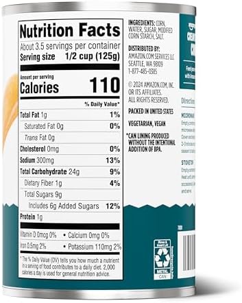 Amazon Grocery, Canned Cream Style Corn, 14.75 Oz