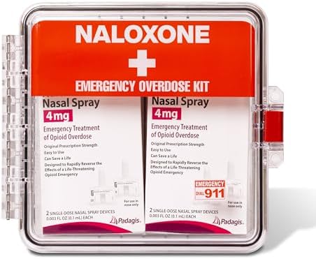 Outdoor Waterproof Naloxone Emergency Overdose Kit Cabinet – Clear Gasket-Sealed Wall Mount Storage Case – Naloxone Not Included