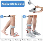 AFO Drop Foot Brace - Drop Foot Stabilizer Brace Foot Drop Brace with Stroke, MS, Hemiplegia, Drop Foot Support Shoes for Assist Walking Easier & Better (M-Right)