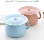 Chamber Pot Bedpan Urinal Bottle Urine Pots Potty Pee Bucket Bedside Urinal with Lids to Prevent Odors, Suitable for Kids, Women and Men (Pink)