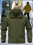 TACVASEN Men's Special Ops Military Tactical Soft Shell Rain Warm Fleece Lined Jacket Winter Hood Coat Hiking Snowboard