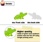 18 PCS Cute Alligator Cupcake Toppers for Boys Girls Jungle Animals Crocodile Reptile Cupcake Picks Decor Alligator Birthday Party Supplies Decorations