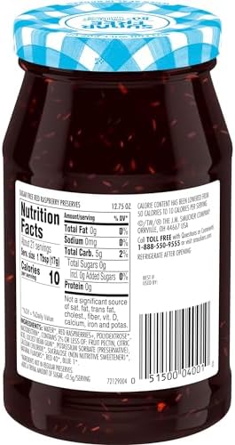 Smucker's Sugar Free Red Raspberry Preserves, 12.75 Ounces