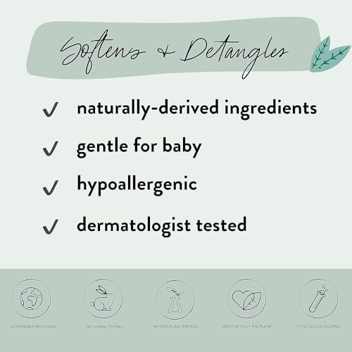 The Honest Company Conditioning Hair Detangler, Tear-Free, Hypoallergenic, Leave-In Conditioner and Fortifying Spray, Citrus Vanilla Refresh, 4 fl oz
