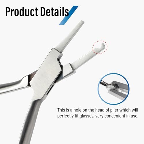 Eyeglasses Frame Pliers,Nose Pad Plier Optical Adjusting Eyeglasses Glasses 'Nose Pads Arm Pliers Eyeglass Repair Kit