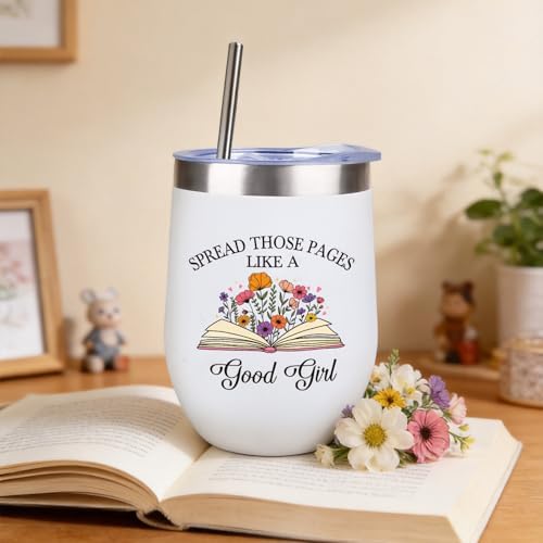 Funny Book Lover Gifts for Women - Humorous & Warm Bookish Gift Set Includes Tumbler, Scented Candle, Tote Bag & Gift Box – Reader Gifts Box for Teacher, Friends