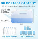 ONEDONE Urinals for Men - Large Urine Bottle 3000 mL/101 Oz Spill Proof Pee Bottles for Men w/Separate Urine Outlet Male Urinal 24-Hour Urine Collection Bottles Wide Opening Pee jug