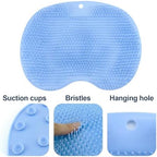Quacc Shower Foot Scrubber Mat with Non Slip Suction Cups, Shower Foot Cleaner to Eliminate Dead Skin Exfoliation Back Massager Mat Foot Cleaning Pad Scrubbing Mat on Bathtub Floor
