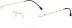 Round rimless reading glasses super light titanium alloy Reader for men and women