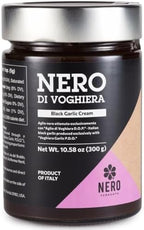 NERO FERMENTO Italian Black Garlic Cream (Voghiera, Italy), DOP, 60-Day Aged, 10.58 oz (300 g), Ready-to-Use Fermented Black Garlic Spread, Deep Umami with Subtle Balsamic Sweetness.