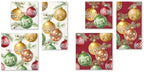 IHR Ideal Home Range Cocktail Napkins Disposable 3-Ply Paper Party Napkin Pack, 5" x 5", Christmas Bubbles (Red), 20-Count