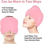Headache Relief Cap With Reusable 360 Ice Gel Pack - Wearable Migraine and Tension Relief Hat for Puffy Eyes, Sinus & Stress - One Size Fits All