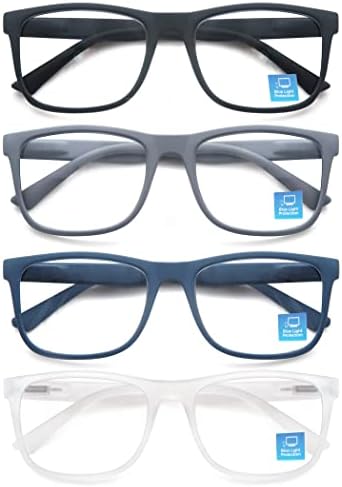 Blue Light Blocking Reading Glasses Men Large Oversized Square Readers Wide fit Cheaters for Men W/Big Head/Large Face