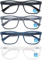 Blue Light Blocking Reading Glasses Men Large Oversized Square Readers Wide fit Cheaters for Men W/Big Head/Large Face