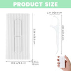 4 Pcs Portable Dental Floss Dispenser Refillable Dental Flossers Case Automatic Travel Floss Pick Organizer Pocket Floss Boxes with 40 Floss Picks for Cleaning Teeth