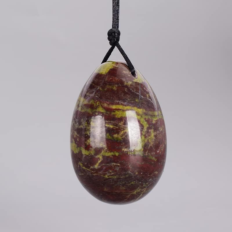 Dragon Blooded Stone Yoni Egg Natural Jasper Set Drill Crystal Mineral Ball Kegel Woman,45x30 Mm