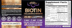 NUTRAHARMONY Biotin | Collagen | Hyaluronic Acid | Keratin - Support Normal Hair Growth Cycle - Skin & Nails - 25000mcg Vitamins B1, B2, B3, B6 & B7 - for Women & Men - Made in USA | 60 Capsules