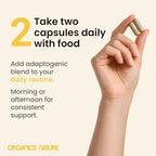 Adaptogenic Wellness Blend Capsules – Ashwagandha, Turmeric, Rhodiola, Ginger, Black Pepper, Stress Relief, Mood, Inflammation, Vegan, Non-GMO, Gluten-Free, 60 Capsules