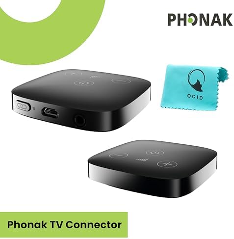 Phonak TV Connector for Hearing Aids – Wireless Bluetooth Audio Streaming Device for Clear TV Sound, Compatible with Phonak Marvel, Paradise, Lumity, Life, Infinio & Unitron Hearing Aids