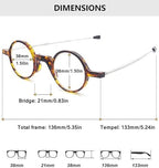 Mini Portable Folding Round Reading Glasses Women Men Blue Light Blocking Pocket Reader Eyeglasses with Bag Case