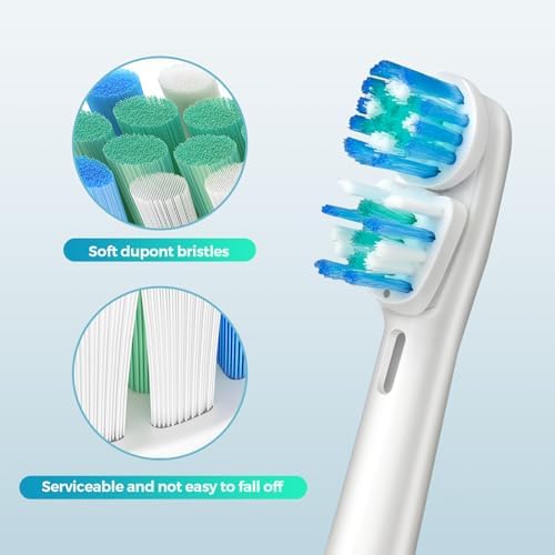 8 Pcs Double Heads Replacement Toothbrush Heads Compatible with Oral B Braun,Electric Toothbrush Heads Refill for Pro 500/1000/1500/3000/7000/8000/9600