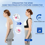 Vicorrect Posture Corrector for Women and Men, Adjustable Upper Back Brace for Clavicle Support and Providing Pain Relief from Neck, Shoulder, and Upper Back (Black, Large/X-Large)