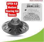 Open 4.0 Dome Medium (0.35 inch=9mm) 10 Domes, Hearing Aid Domes Compatible with Phonak Audeo Marvel Paradise Lumity Accessories -1 Pack/10 Domes Total