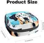 Sanitary Napkin Storage Bag for Women Cute, Feminine Menstruation Pad Holder for Period, Portable Zipper Menstrual Pad Bags Dalmatian