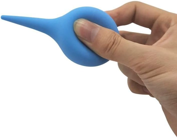 60ml Hand Bulb Ear Syringe, Soft Reusable Rubber Suction Ear Bulb Syringe Ball, Baby Ear Cleaning Bulb, Ear Washing Squeeze Bulb for Kids, Adults, Pets