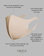 Virtue Code Second Skin Cloth Face Mask Pack. 4 Buttery Soft Masks Washable Fabric
